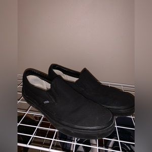 Womens 8 black slip-on Vans